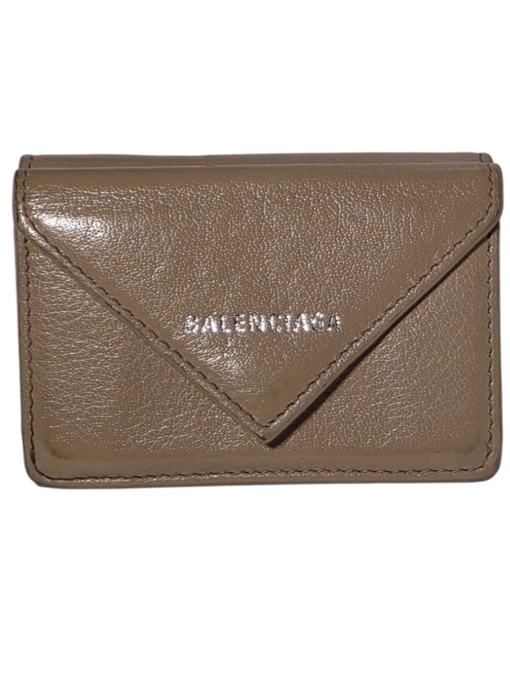 Balenciaga Papier Mini Wallet Nude Beige Leather